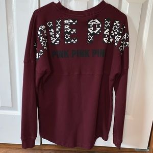 Victoria’s Secret Maroon Crewneck LOVE PINK